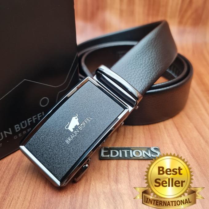 Sabuk- Gesper- Ikat Pinggang Pria Kulit Braun Buffel Aaa 61 Import