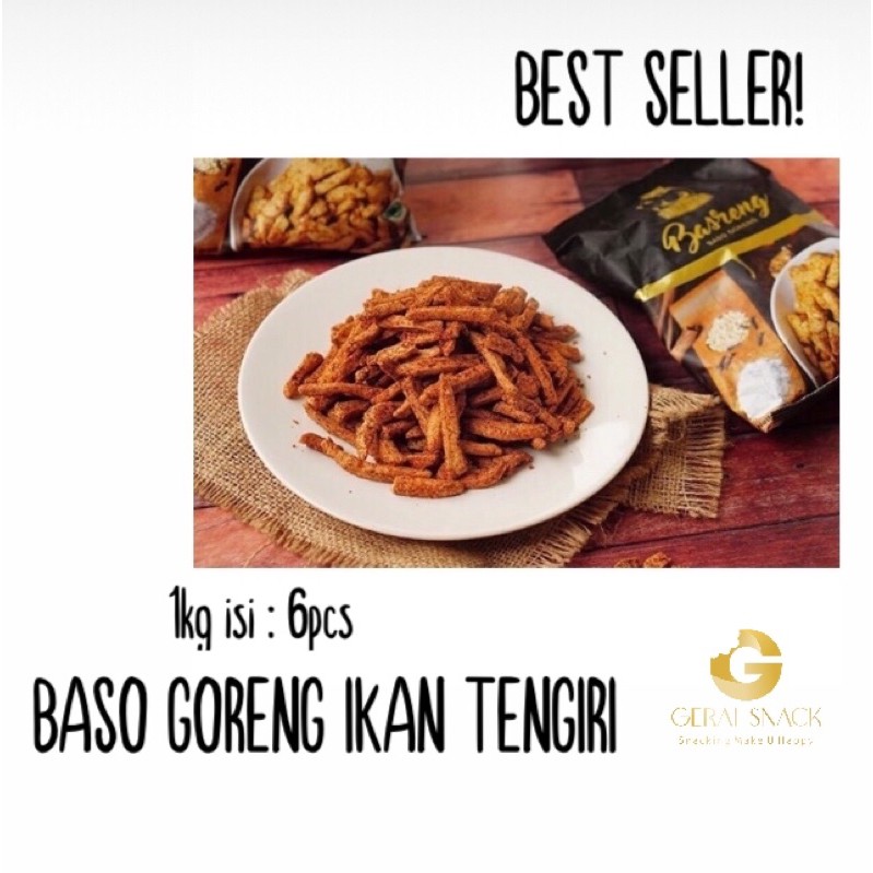 Basreng Ginding Baso Goreng Ikan Tengiri Bumbu Tebal Asli Bandung (100gr)