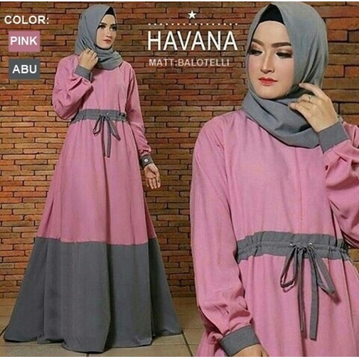BAJU WANITA DRESS GAMIS HAVANA DRESS 1 TERBARU