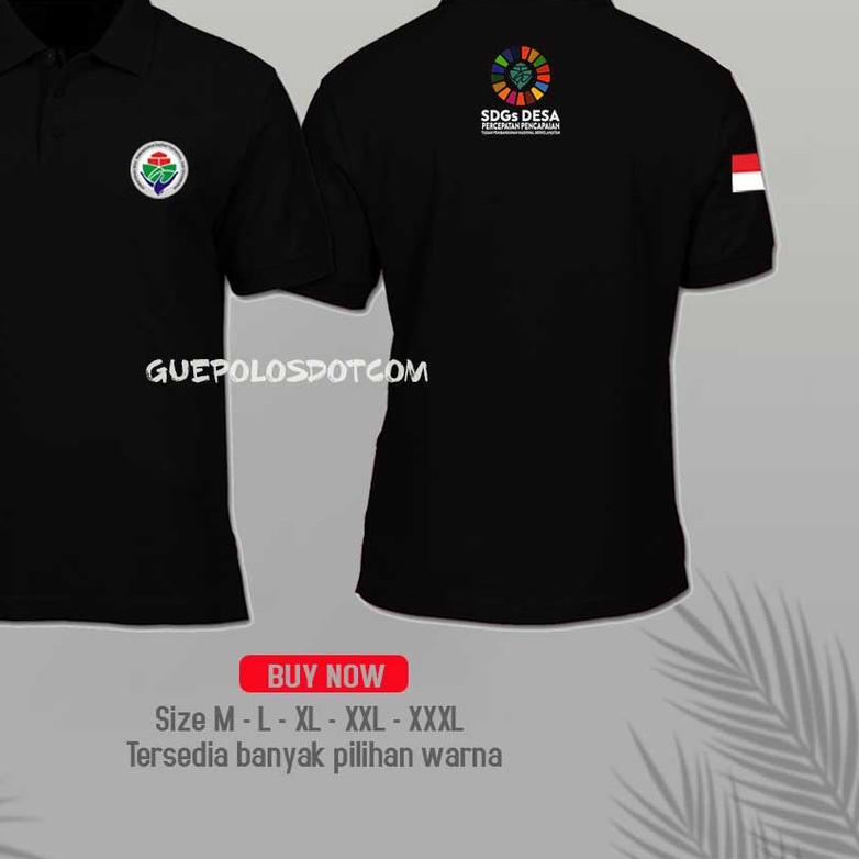 ➲ POLOSHIRT KEMENTERIAN DESA 07 - Kaos Polo SDGs Desa FREE NAMA DESA - KASOS KERAH SDGs KEMENDES ☺