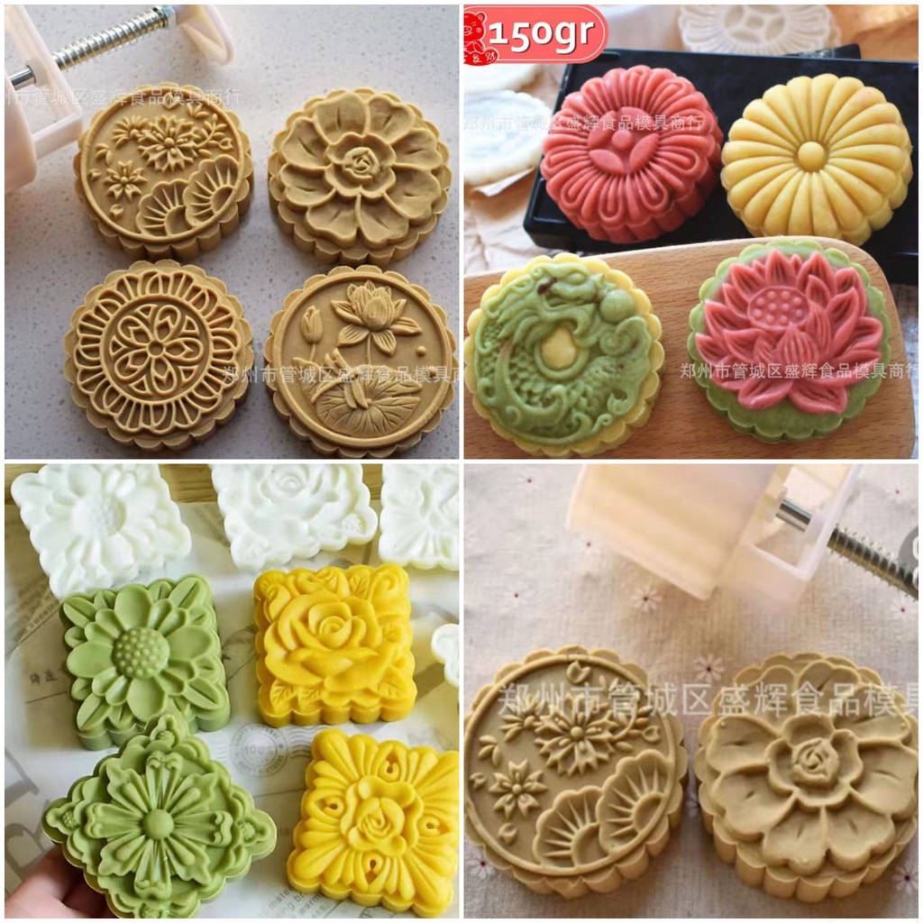 Cetakan Kue Bulan Moon Cake MoonCake Press Mold 150gr Cetakan Nastar 2