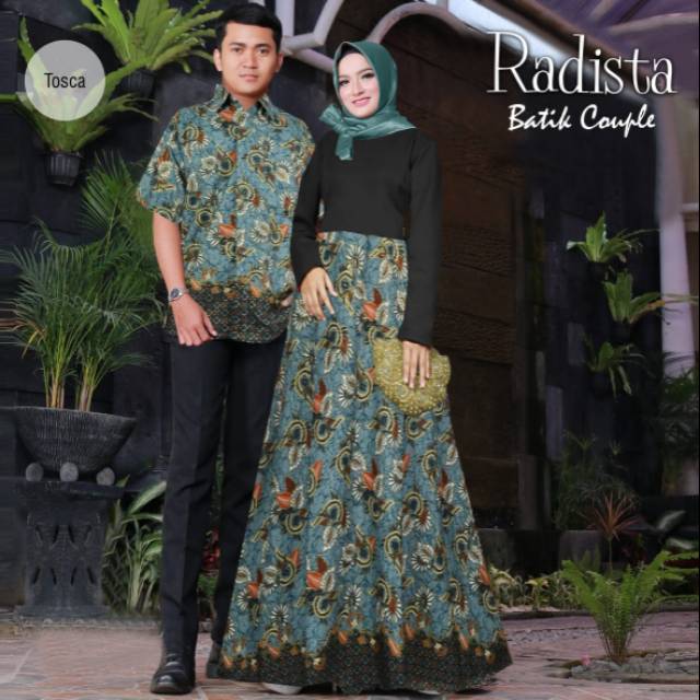 Couple gamis dan kemeja batik cowok ,Megasari radista batik