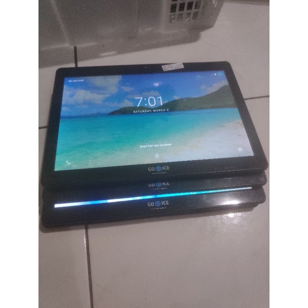 Tablet Go ice ram 3/64gb 4g layar 10inch mulus Minus retak kaca Dan TS