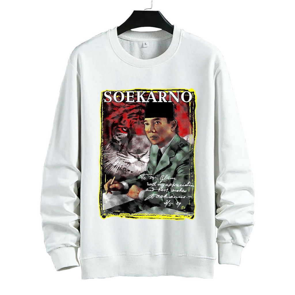 SWEATER UNISEX SOEKARNO 1 PRIA DAN WANITA  SWEATER JUMBO