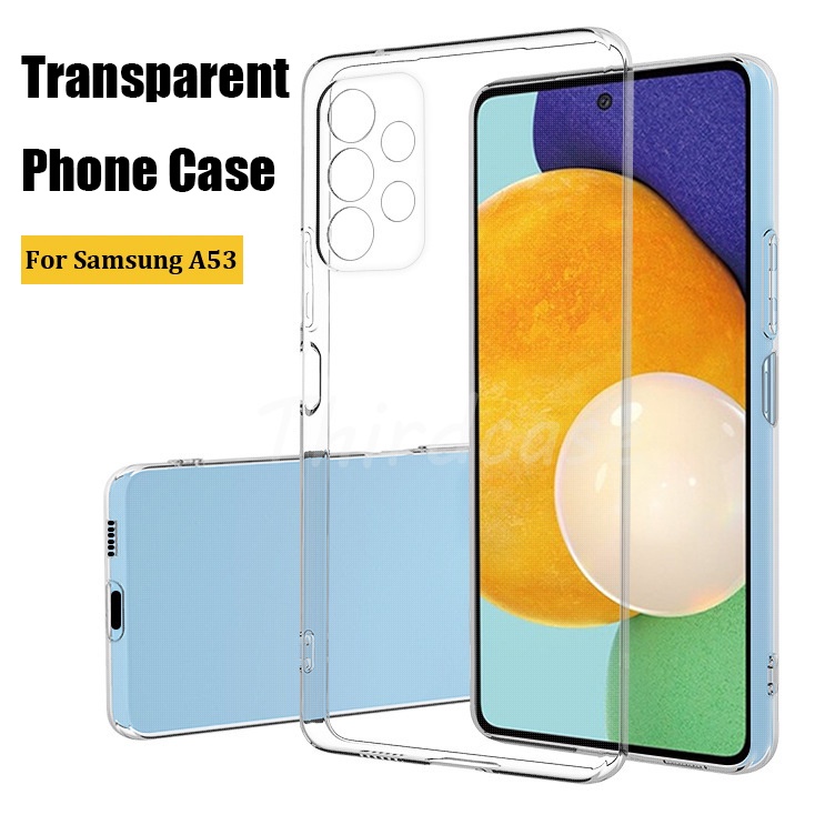 1pc Soft Case Silikon TPU Transparan Ultra Tipis Shockproof Cover Samsung Galaxy A53