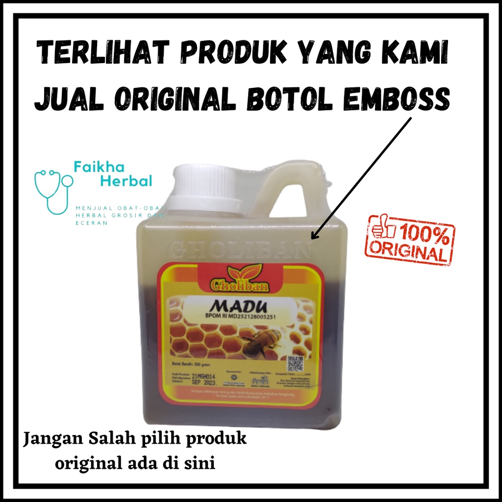 

Madu Super Gholiban 500 gram / Madu Ternak Gholiban Murni / Madu Gholiban 500 Original