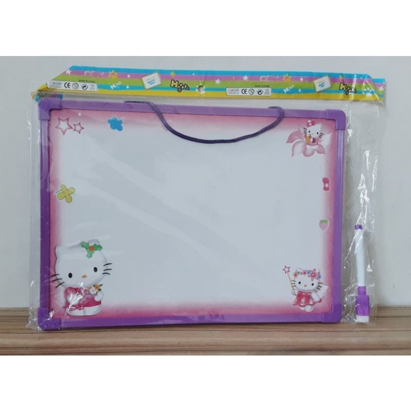 WHITE BOARD papan tulis magnet anak gratis spidol anak/ mainan anak ukuran 30x20cm