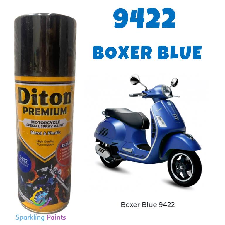 Pilok Diton Premium 9422 Boxer Blue 400ml Warna Biru Pilox Pylox Motor Helm Sepeda