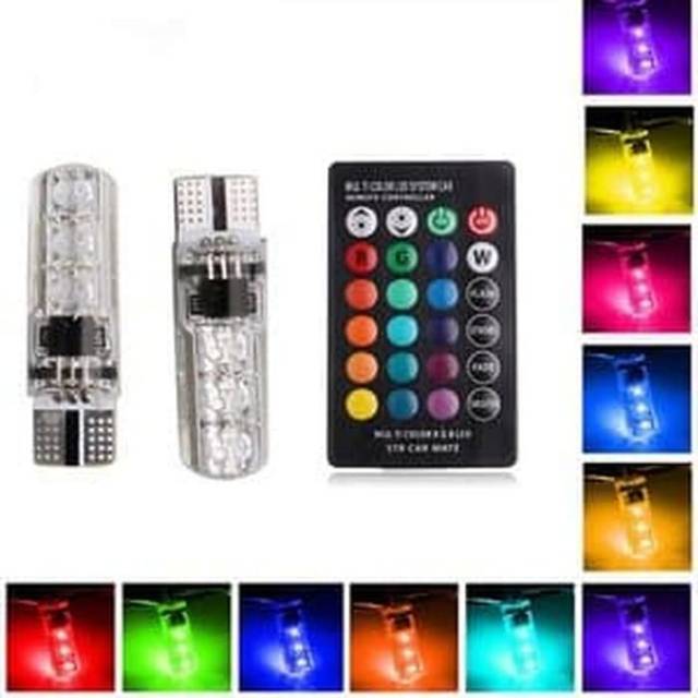 Lampu t10 led senja jupiter mx old new 135 150 njmx ojmx mx king remote rgb 16 warna pnp fulldc