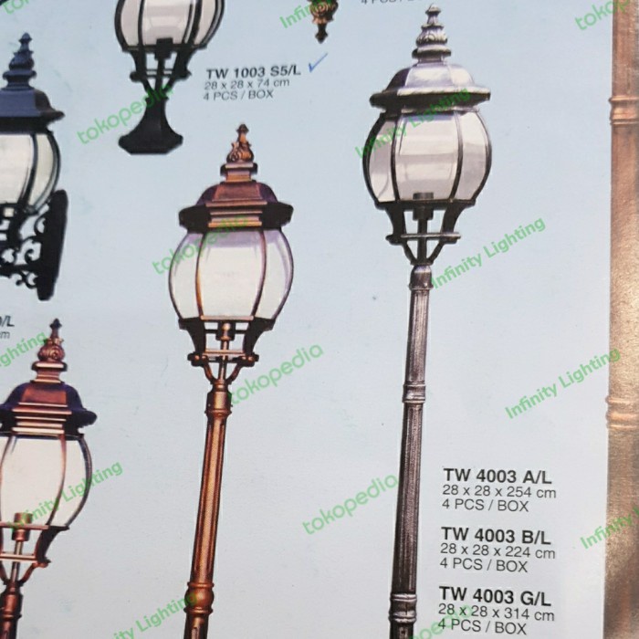 LAMPU TAMAN KLASIK KLASIK 4003 GL