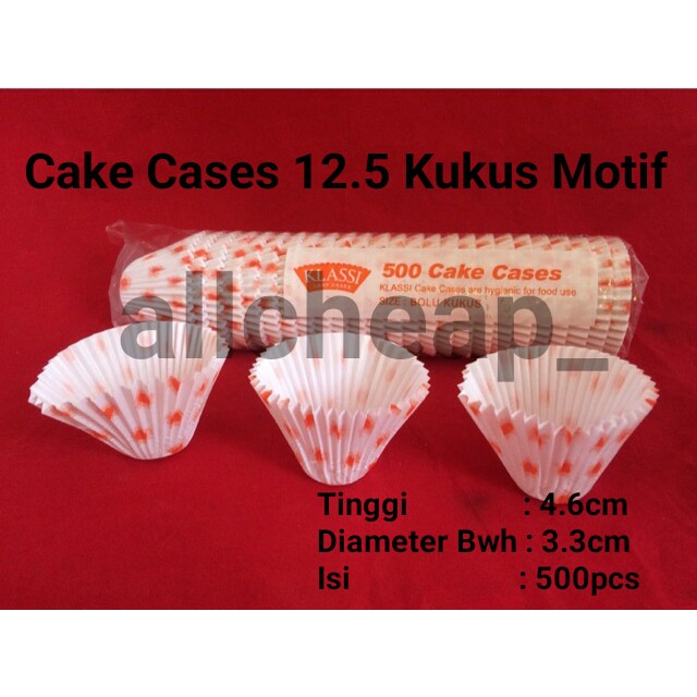 500pc CUP CAKE CASES CETAKAN KUE KERING WARNA PAPER KLASSI KUKUS MOTIF