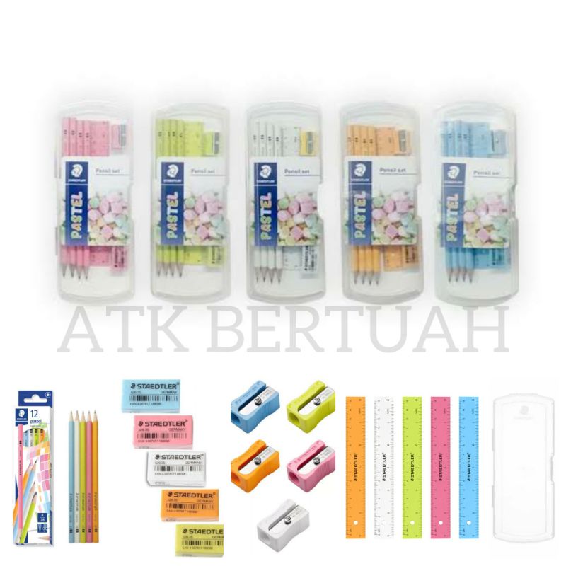 

STAEDTLER STATIONERY PASTEL COLOR PENGGARIS PENGHAPUS SERUTAN PENSIL