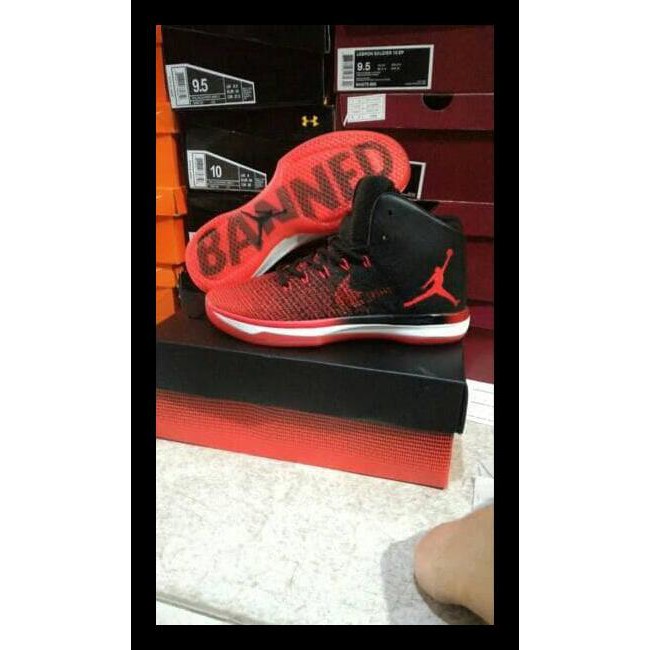 Produk Terlaris Sepatu Basket Air Jordan 31 Xxxi Banned Aman Dan Terpercaya