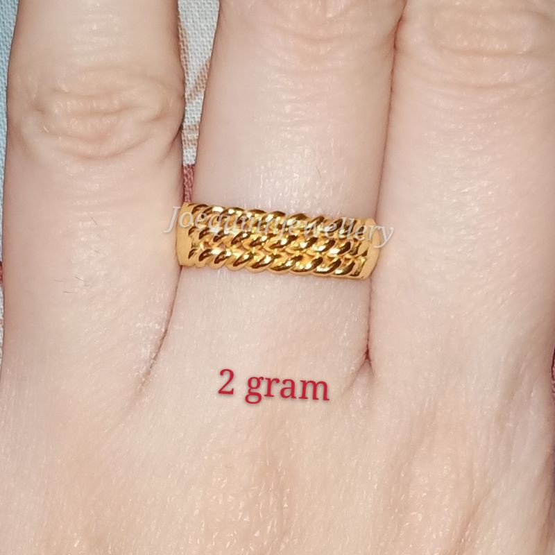 cincin ukir rante emas muda 2 gram