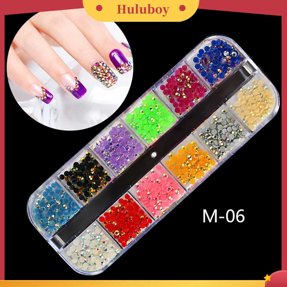 Huluboy Huluboy♡ Berlian Imitasi Bentuk Bola Bulat Untuk Dekorasi Nail Art