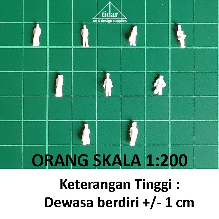 Miniatur Manusia / Figure / Maket Orang Putih Skala 1:200