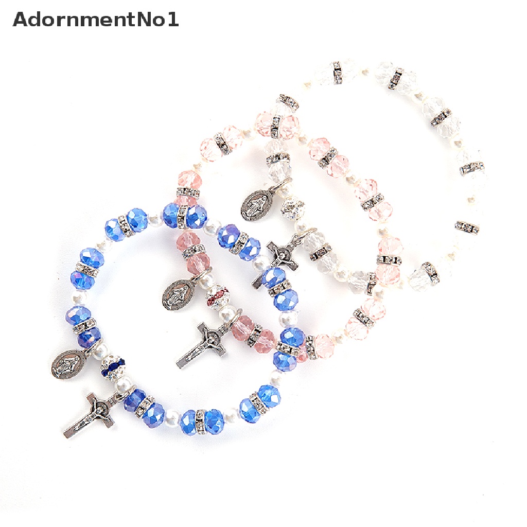 (AdornmentNo1) Gelang Tangan Rosario / Doa Rosario / Umat Kristus Untuk Pria / Wanita