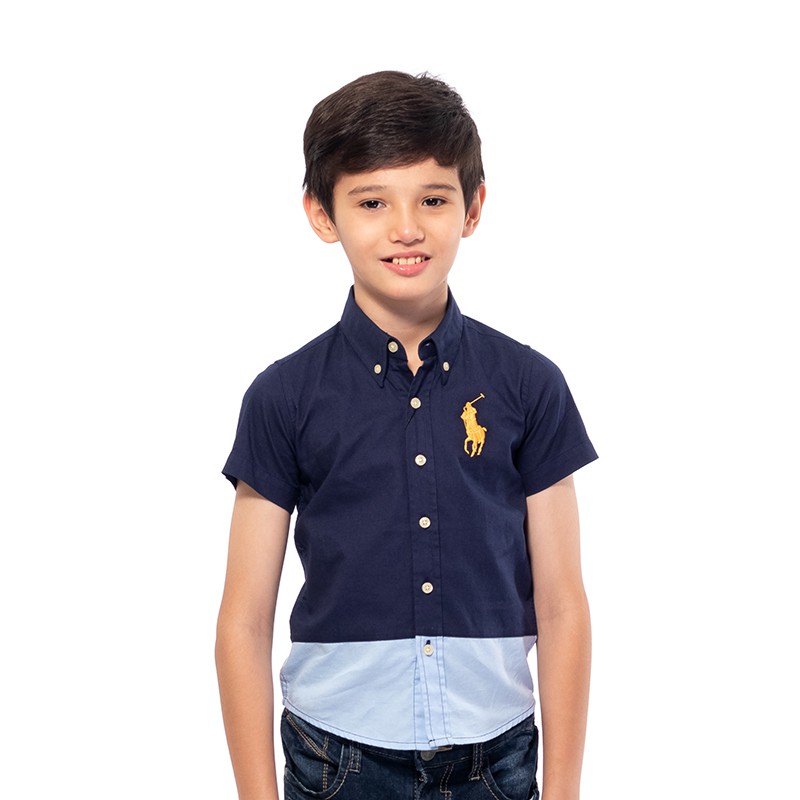 Polo Oxford Shirt Newport NAVY-BLUE KIDS Polo Ralph Lauren K0147
