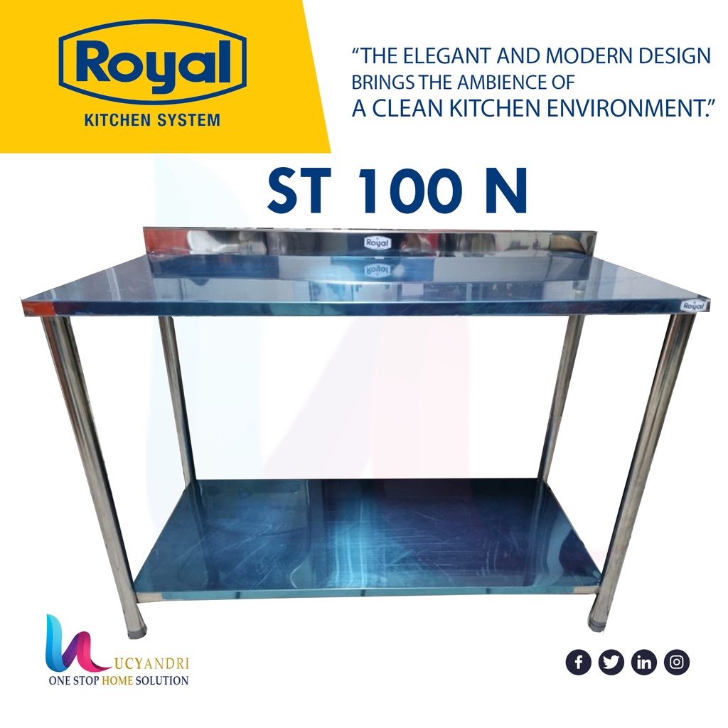 KITCHEN SINK ROYAL ST 100 MEJA KOMPOR STAINLESS MEJA SERBAGUNA