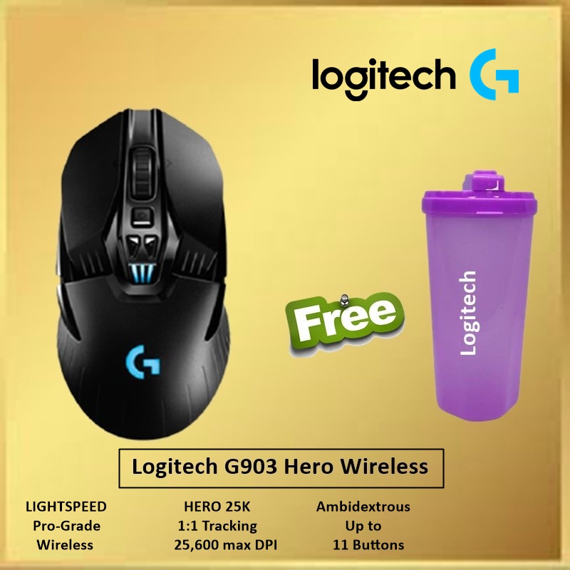 Logitech G903 Hero Lightspeed Wireless Gaming Mouse Logitech G 903