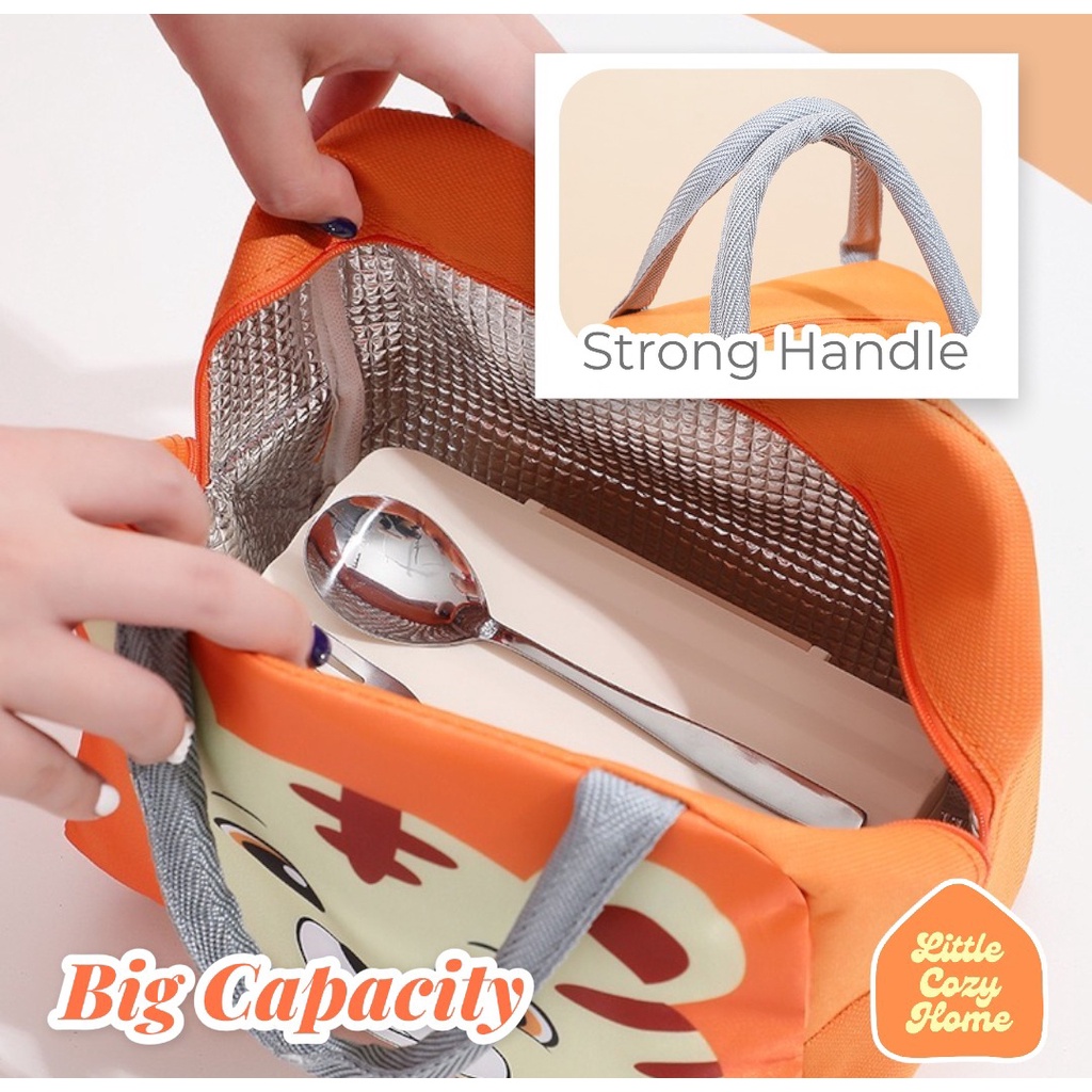 Kids Waterproof Lunch Box Animal Character / Karakter Binatang / Tas Bekal Makanan Anak Anti Air / Cooler Bag Children Lunch Box Aluminium Foil