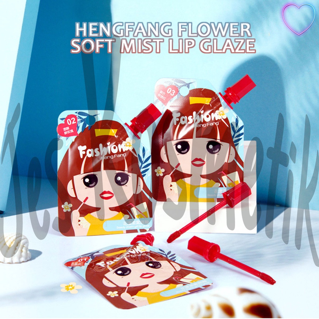 [LUSINAN] HengFang LipGloss Sachet Pink Biru / Grosir Kosmetik