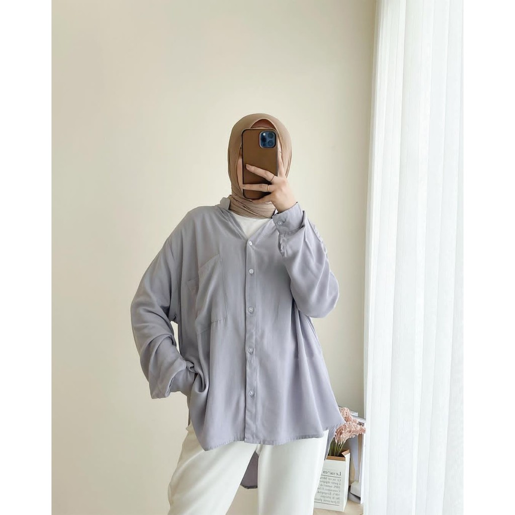 Kemeja Basic Oversize Shirt / Freya Oversized Shirt / Kemeja Polos Oversize