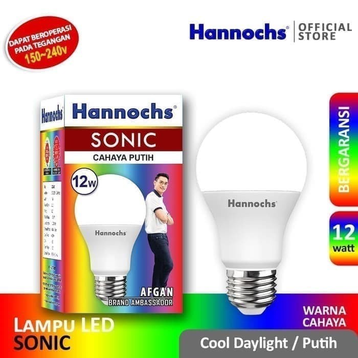 HANNOCHS Lampu LED SONIC 12 Watt - Cahaya Putih - Garansi 1 Tahun