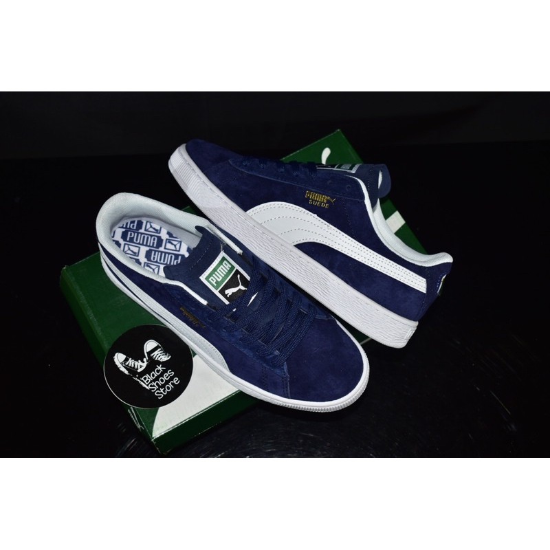 navy suede puma