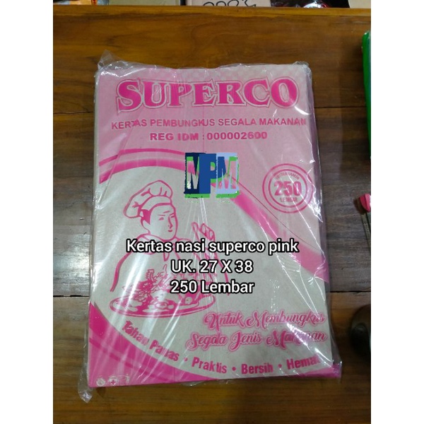 

kertas nasi | kertas bungkus nasi | pembungkus Superco isi 250 lembar