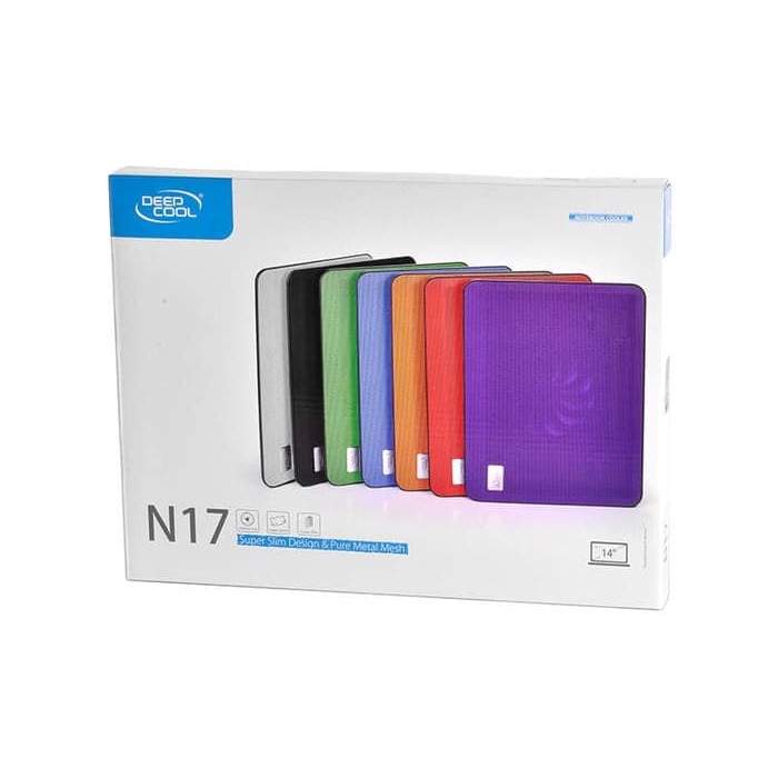 DEEPCOOL N17 SUPER SLIM ALUMINIUM 7 COLORS UP TO 14&quot; Cooling Pad