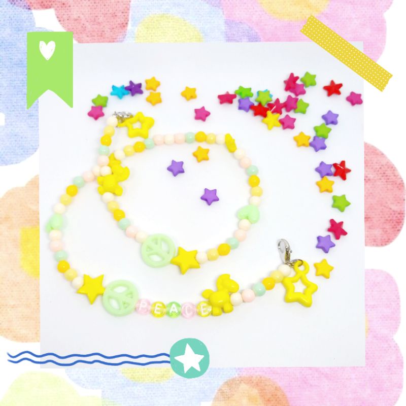 free nama! tali masker anak / strapmask anak yellow pony