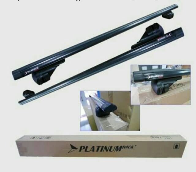 CROSS BAR/ KEDUDUKAN RACK PLATINUM ALUMUNIUM UNIVERSAL JEPIT ROOFRAIL