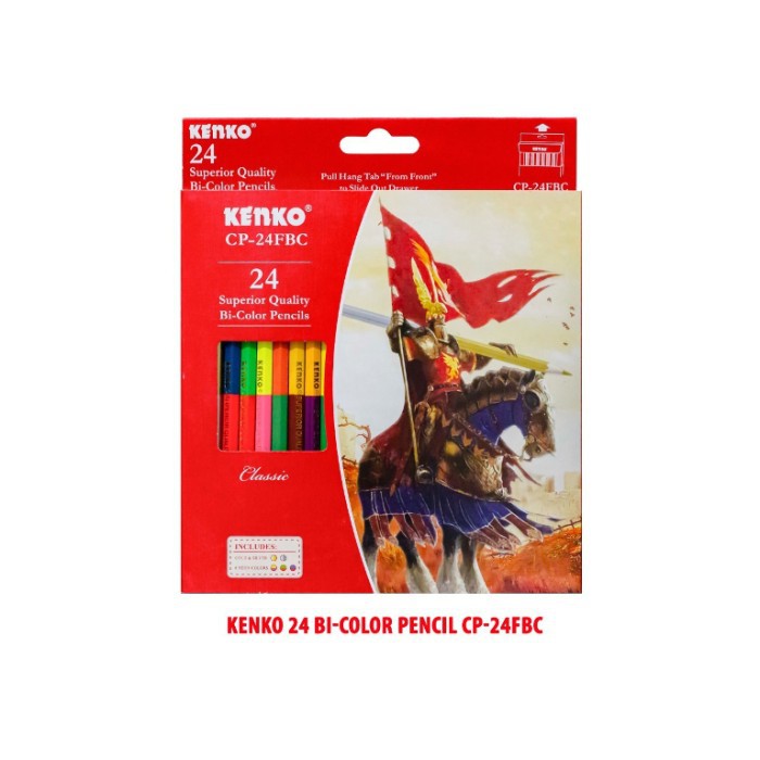 

Pensil Warna KENKO Bicolor 48 warna / Coloring Pencil