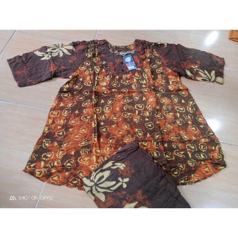 Alvin cp dewasa batik / polos tangan 3/4