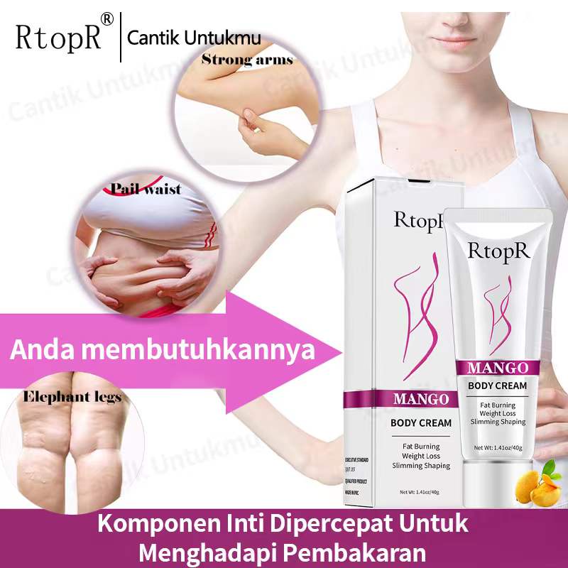 RtopR Mango body Slimming Gel / krim pelangsing tubuh- pembakar lemak /Penurunan Berat Badan - Pengecil Perut / Lengan /Pinggang/Paha