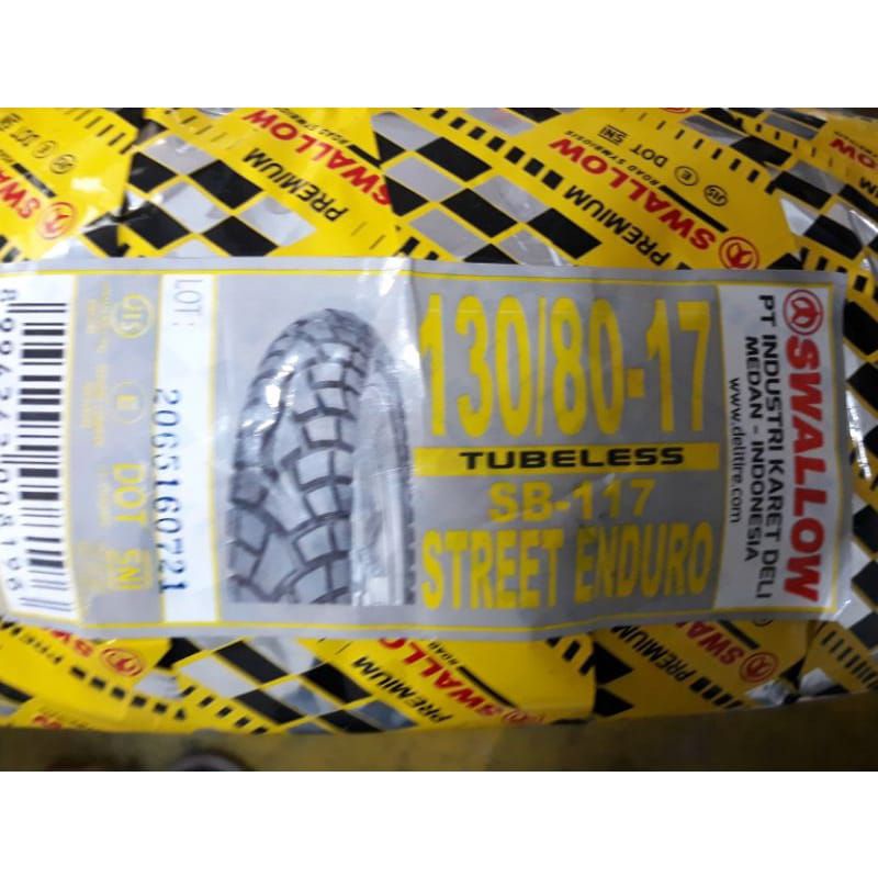 ban luar 130/80-17 sb117 street Enduro swallow tubles TL 130 ring 17