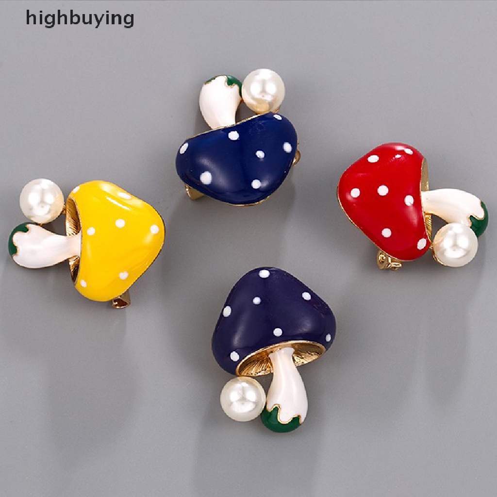 Hbid Bros Pin Enamel Bentuk Jamur Kartun Lucu