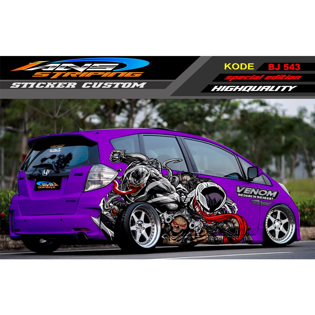 STICKER MOBIL HONDA JAZZ BRIO AGYA AYLA SIGRA YARIS / DECAL STICKER MOBIL VENOM / STIKER MOBIL