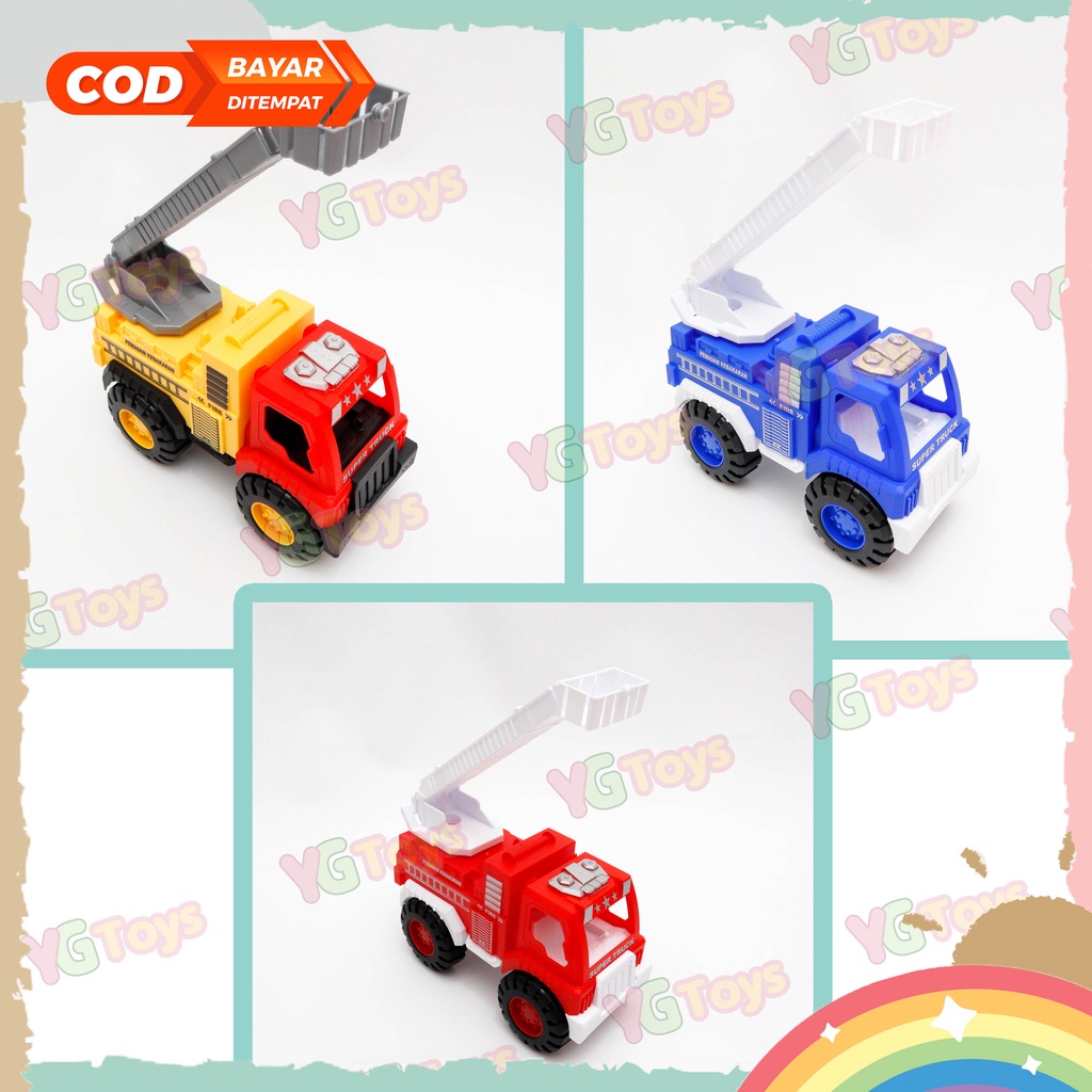 YGtoys Mobil Pemadam Kebakaran Mainan Besar Jumbo Fire Truck Damkar Laki Laki Fire Rescue