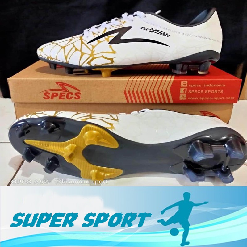 SEPATU SEPAK BOLA SPECS SPYDER SEPATU OLAHRAGA SEPAKBOLA PRIA LARI SPORT TERBARU WARNA PUTIH