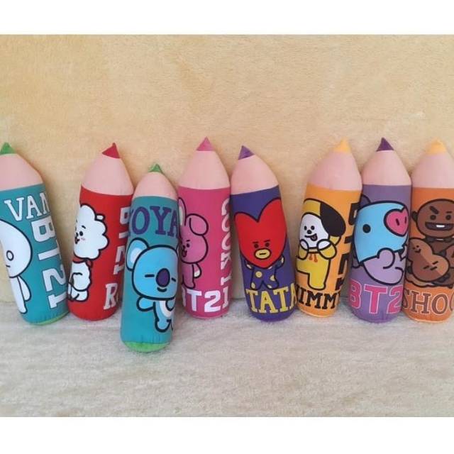 [BISA COD] Guling pensil BT21 Bantal BT21 Boneka BT21