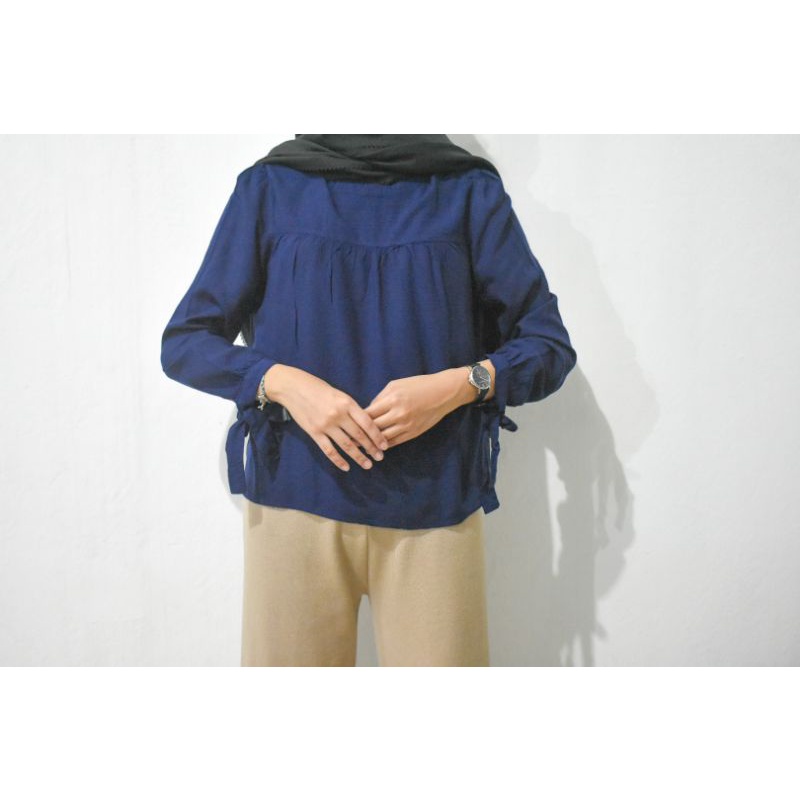 Colorbox Blouse Navy | Blus Wanita