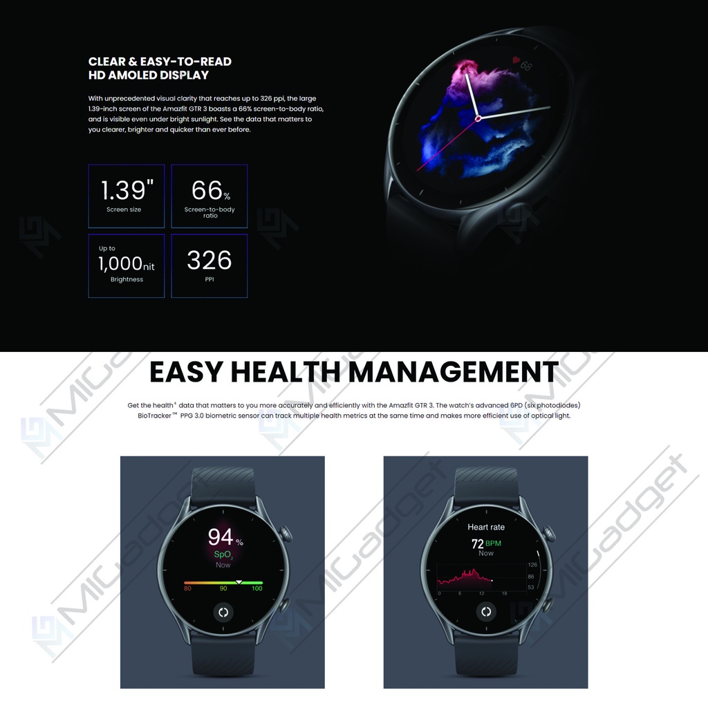 Amazfit GTR 3 GTR3 Smartwatch AMOLED Garansi Resmi - Jam Tangan
