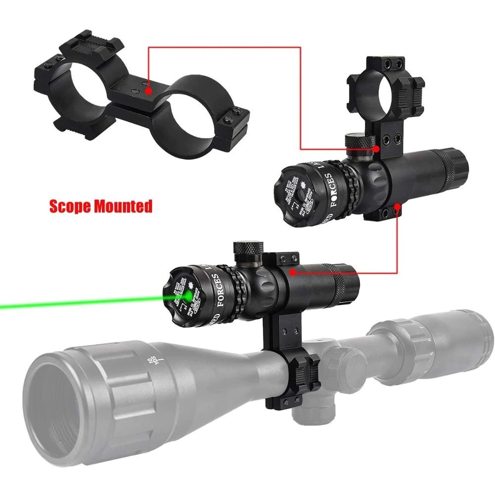 Laser Senapan Nyala Hijau/ Merah Scope FULLSET