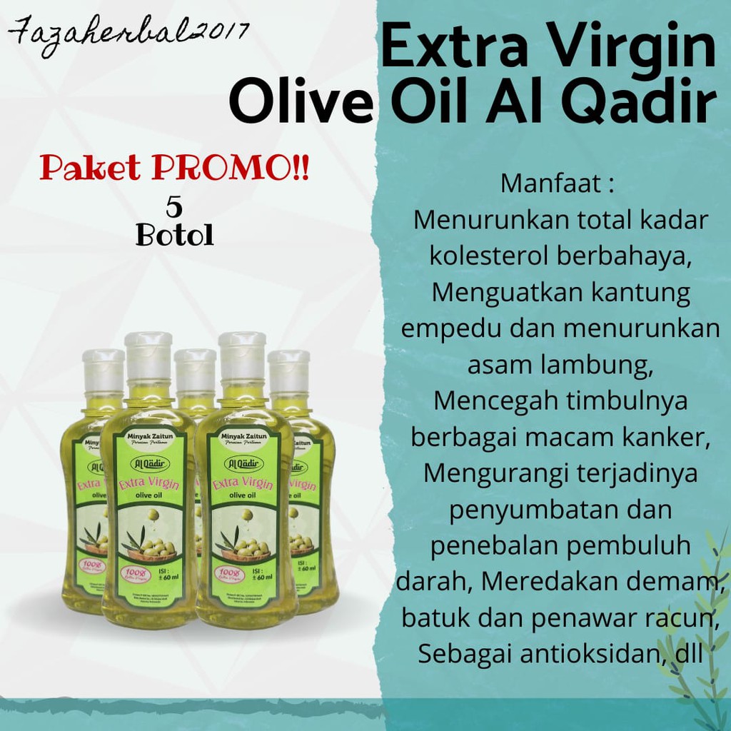 HARGA PROMO 5 Minyak Zaitun Extra Virgin Olive Oil Al Qadir