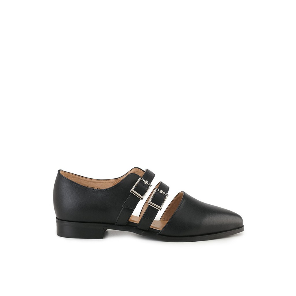 Sepatu Flat Shoes Obermain Wanita Terbaru Original A-gia Hitam