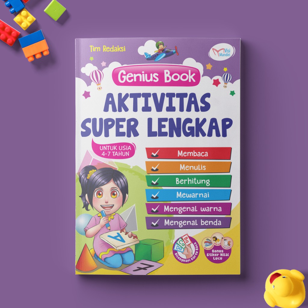 Buku Belajar Membaca Menulis Berhitung Mewarnai (Aktivitas Super Lengkap)