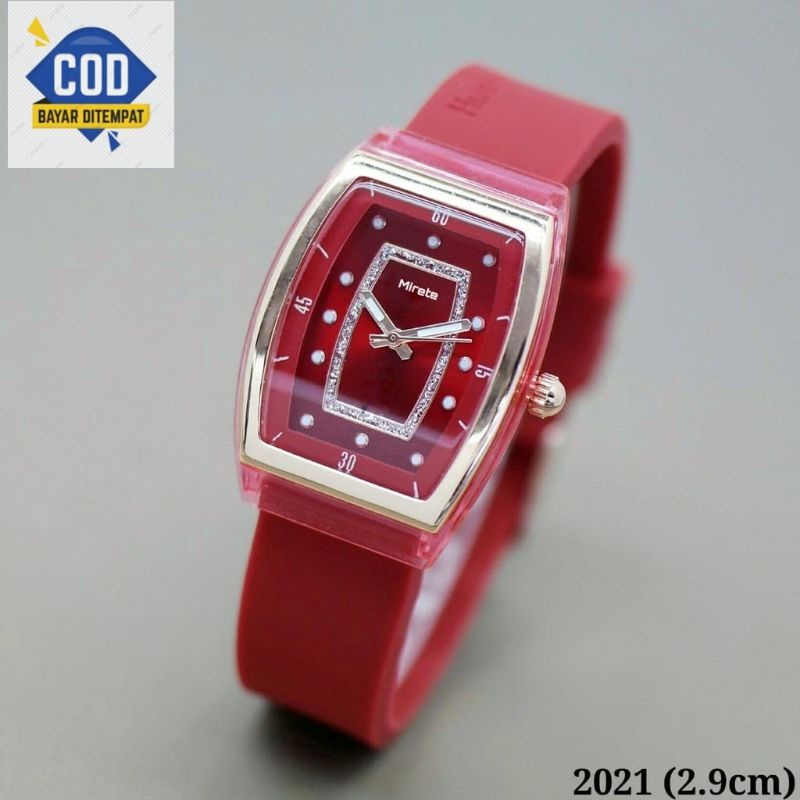 JAM TANGAN WANITA MODEL TERBARU/ FASHION CEWEK MIRETE ORIGINAL_ JAM TANGAN WANITA WATER RESISITANT STRAP SILIKON