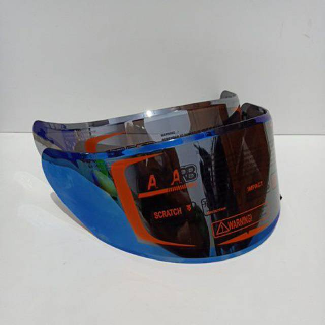 Flat visor NHK rx9 / kaca helm NHK flat RX 9 iridium silver iridium blue